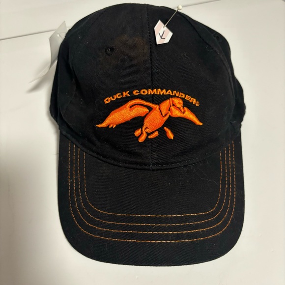 Duck Commander trucker baseball hat cap black orange emb cotton OSFM - Picture 10 of 10